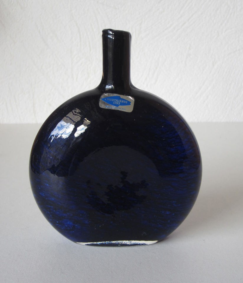 Iittala Nuutajarvi OIVA TOIKKA Art Glass Bottle/Vase, Excellent 