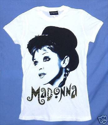 MADONNA MIME YOUNG FACE PIC WHT BABY DOLL GIRLS T SHIRT XL X LARGE NEW