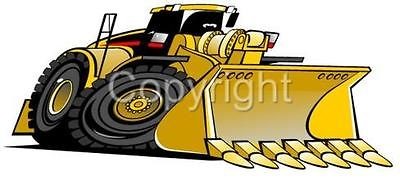 Bulldozer Construction Rig Cartoon Tshirt #1022