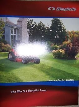 2006 simplicity lawn garden tractor promo catalog e time left