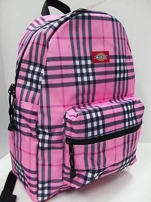 NEW~PINK PLAID DICKIES BACKPACK BASIC STUDENT PACK SCHOOL BOOK BAG