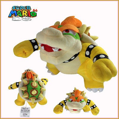 Super Mario Bros Plush King Bowser Koopa Soft Toy Stuffed Animal Doll 
