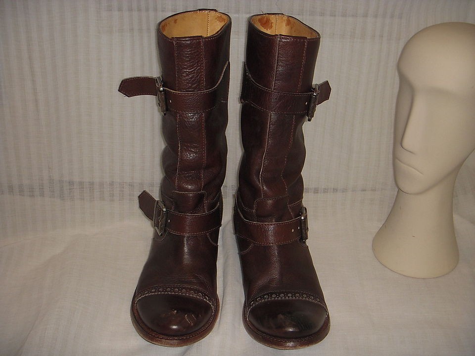 sendra buckle motorcycle boots men size 8 5