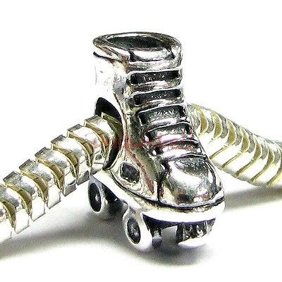 1x Sterling Silver Roller Skate Bead For European Charm Bracelets 