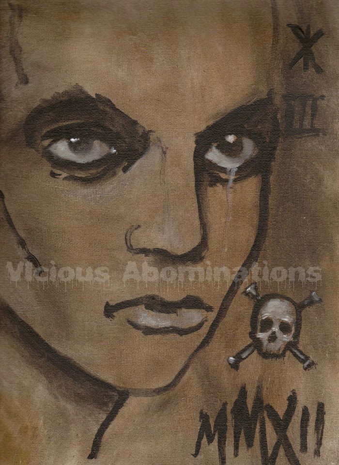Horror Print Tormented Alexander X Art Skull Crossbones Serial Killer 