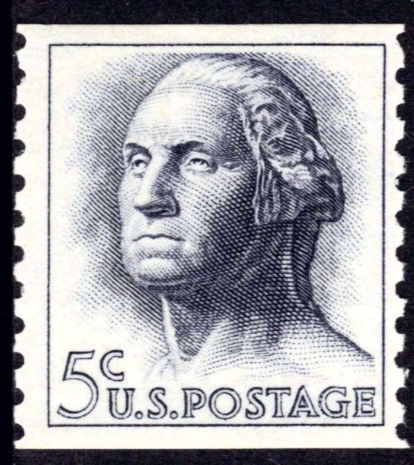 Scott #1229a 5 Cent George Washington Rotary Coil Single (Tagged 