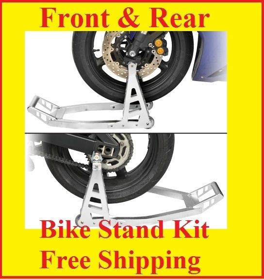 Aluminum Motorcycle Front & Rear Tire Street Bike Stand GSXR R6 R1 CBR 