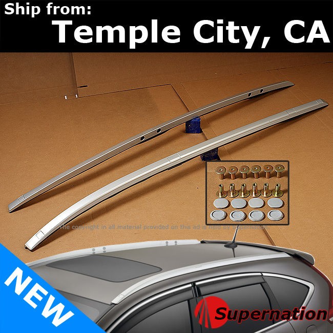   SUV CRV RV V Silver Pair Roof Rail Side Rack Assembly Luggage Carrier