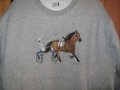 Newly listed NEW SULKY/HARNESS RACING HORSE EMB SWEATSHIRT ADD FREE 