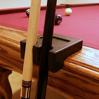 portable 2 pool cue billiard stick holder rest black click
