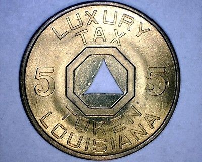 vintage louisiana 5 mills luxury tax token 