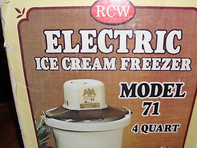 Quart Electric Ice Cream Freezer Model 71 still in the original box
