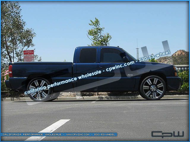 24 inch Chevrolet Wheels Rims Black Machined Silverado Suburban Tahoe 