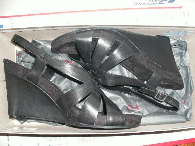 New Womens Shoes Sandals A2 Aerosoles Plush Out Black M