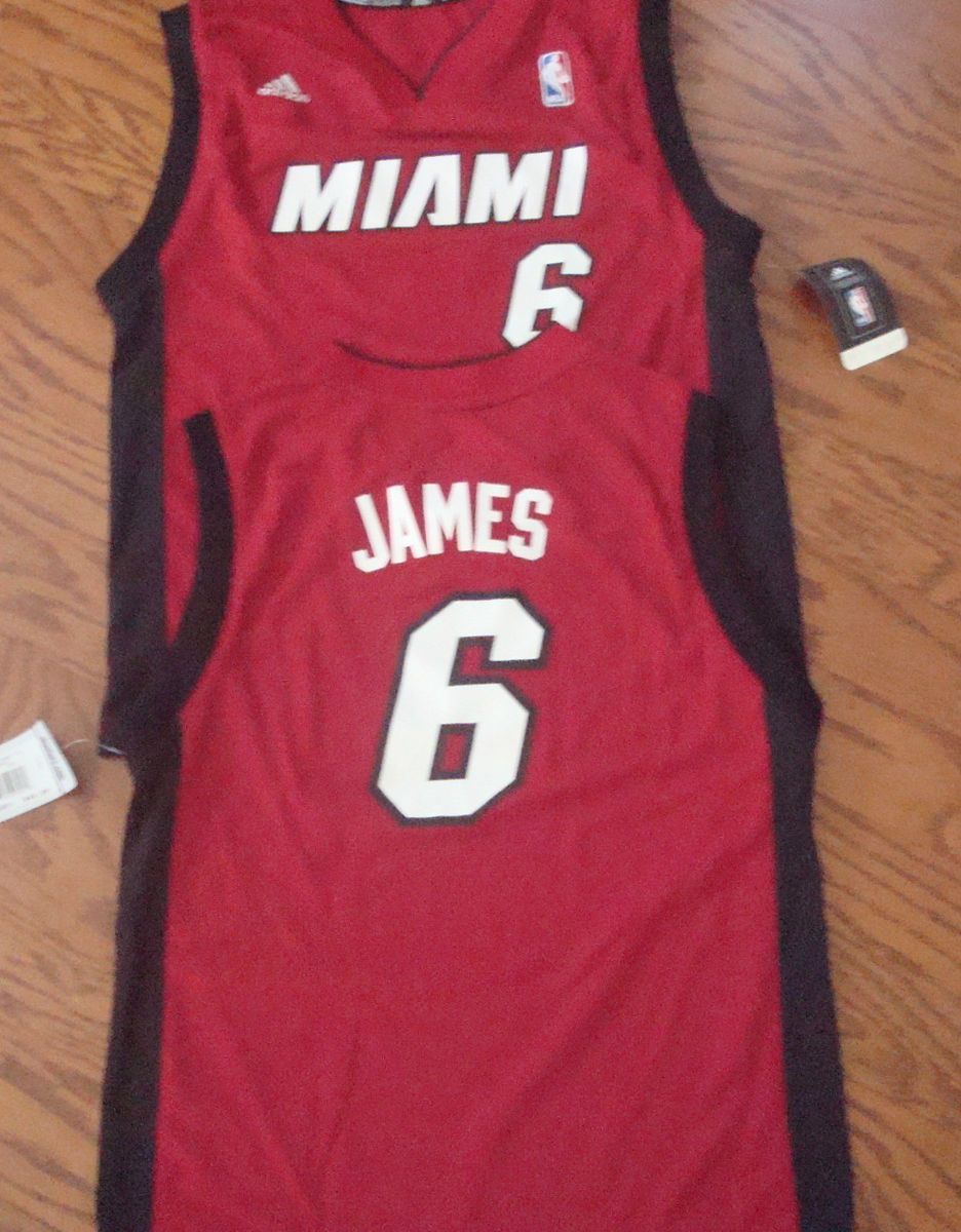   Heat Lebron James Adidas Youth Replica NBA Basketball Jersey