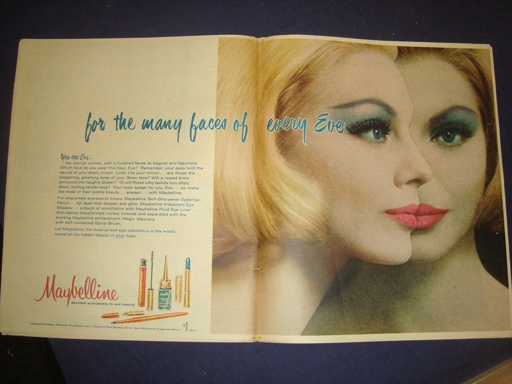 0208208SR Parade Magazine Adolf Eichmann VG Maybelline Cosmetics Ad 