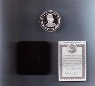 2001 George w Bush Al Gore Election 90 Silver Dollar Proof with COA 