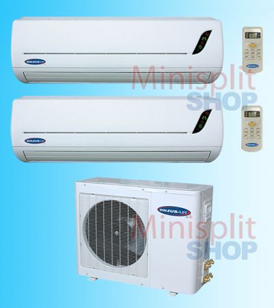 24000 BTU Soleus Dual Zone Air Conditioner A C Heat Pump Inverter 