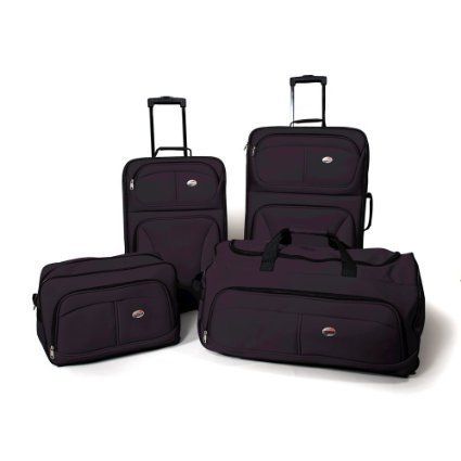 American Tourister Fieldbrook 4 Piece Luggage Set Black One size