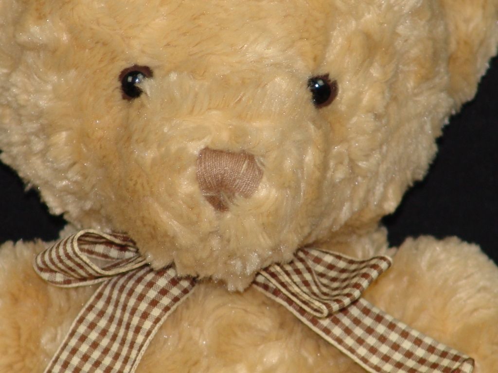   Brown Gingham Bow Teddy Bear Animal Alley Plush Stuffed Lovey