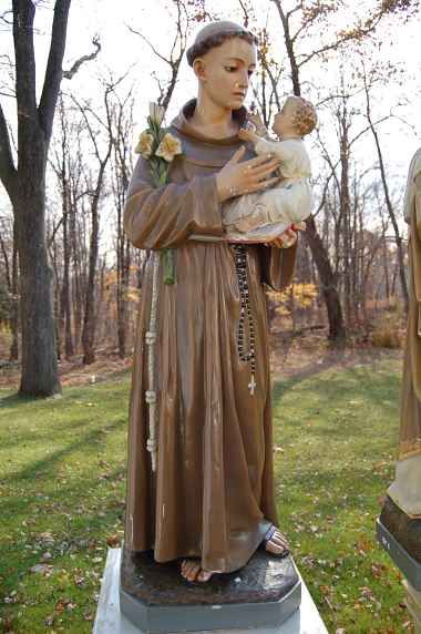 Older church statue of St. Anthony + 52 tall +