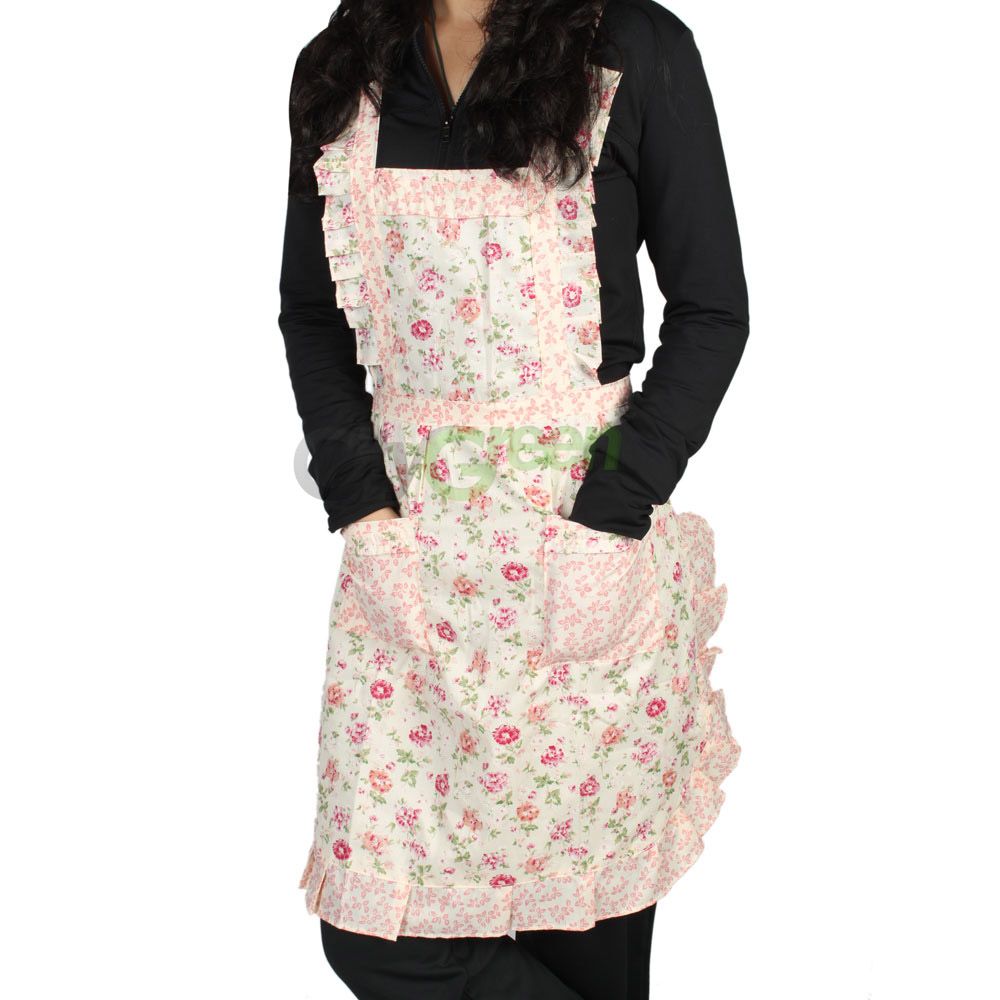   Pattern Pocket Lace Craft Commercial Restaurant Kit Chen Aprons