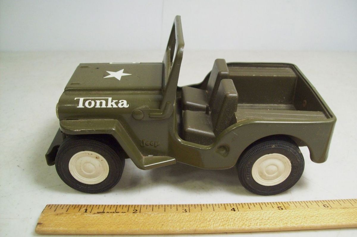 Vintage Tonka Truck Military Army Jeep Toy