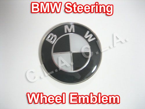black bmw steering wheel emblem 45mm a575