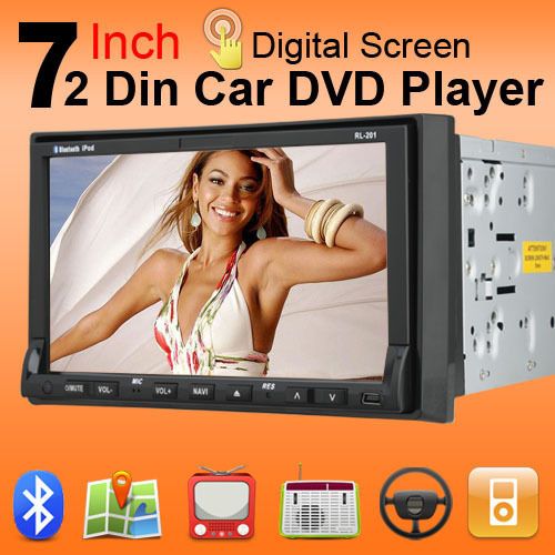    Double Din Stereo Radio Car DVD Player DVD Player iPod Bluetooth