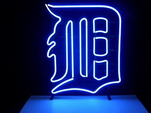 New MLB Detroit Tigers Baseball Real Neon Light Beer Bar Pub Sign 
