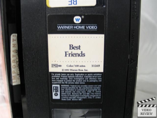 Best Friends VHS Burt Reynolds Goldie Hawn