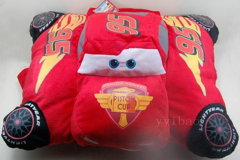   Pixar Cars Lightning McQueen Plush Backrest Pillow Cushion Toy