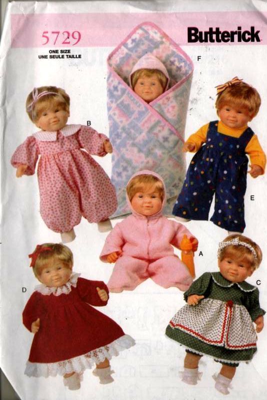 Sewing Pattern 14 15 17 18 Doll Clothes Bunting Bag