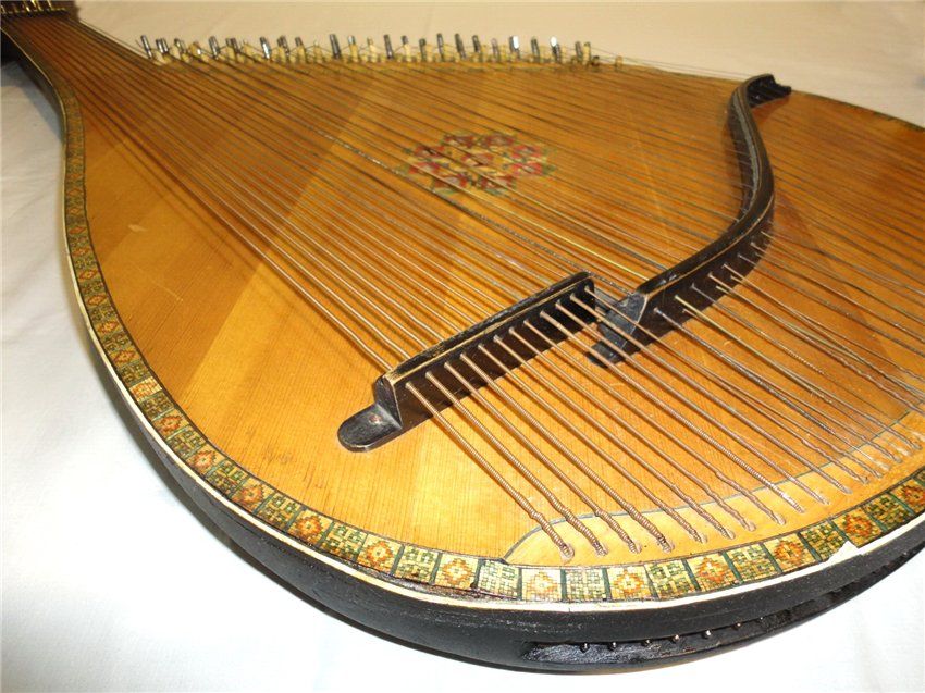 Old Traditional Ukrainian Bandura 55 Strings Original