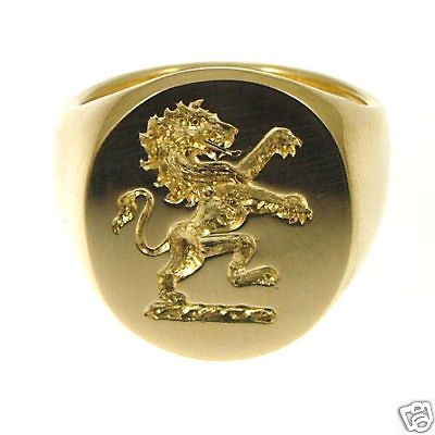 new 18ct 750 19 3g gold family crest signet ring