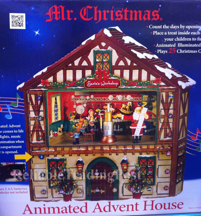   Mr. Christmas Animated Musical Advent House Calendar Light Music Songs