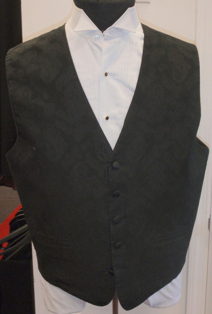 Andrew Fezza Celebrity Paisley Black Vest All Sizes