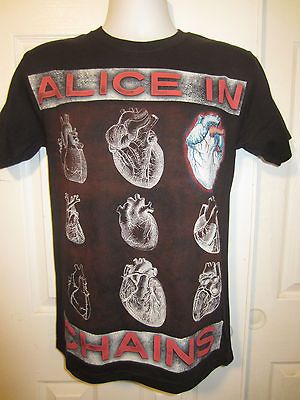 Hot Topic Alice In Chains HEARTS T SHIRT Size Small NWOT