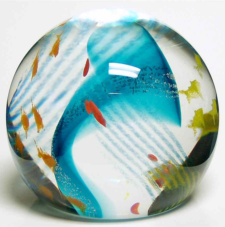 Caithness Glass Paperweight Tropical Lagoon 5594398