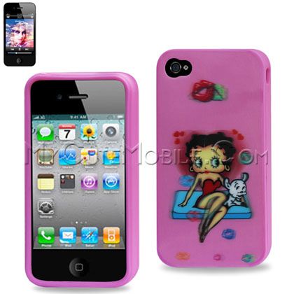 Apple iPhone 4 Case   Puppy Betty Boop Faceplate Cover (AT&T and 