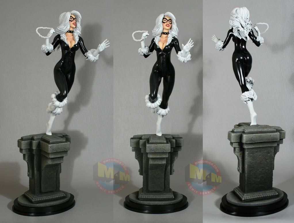 Black Cat Retro Full Size Painted Statue from Bowen Designs.