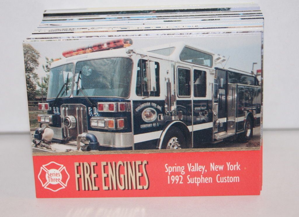FIRE ENGINES SERIES 3 (Bon Air/1995) Complete Trading Card Set TRUCKS 