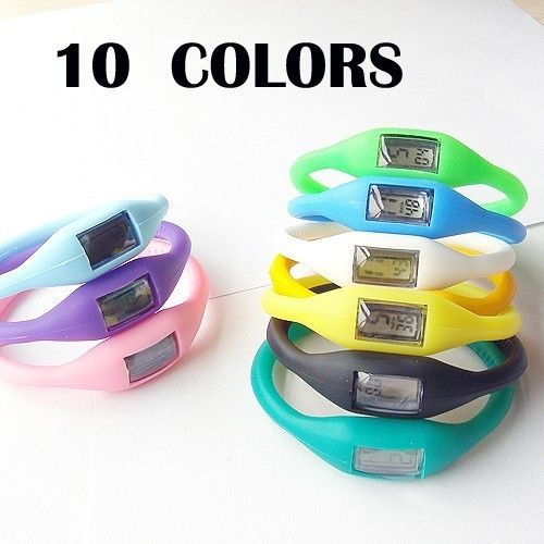 Multi Colors Bracelet Silicone Health Anion Wrist Watch Quartz Women 