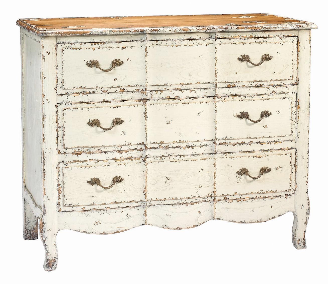 New Chest of Drawers Reproduction Weathered White American Oak Bosquet 
