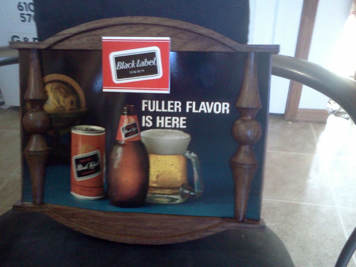 VINTAGE CARLING BLACK LABEL BEER SIGN NEW OLD STOCK PERFECT CONDITION 