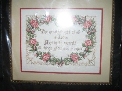 Brand New In Package Bucilla *Greatest Gift Is Love* Cross Stitch Kit 