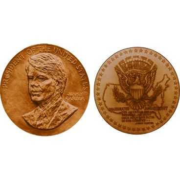 Jimmy Carter Bronze Medal US Mint 1 5 16 Velvet Case