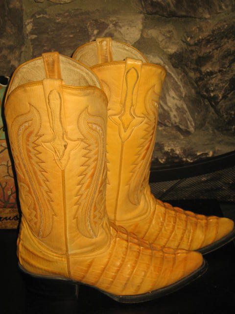 CALEXICO MEXICAN ALLIGATOR LEATHER COWBOY WESTERN GEORGOUS BOOTS 8 