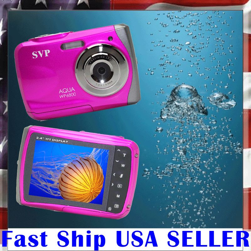 SVP Underwater 18MP Max Pink Digital Camera Camcorder Waterproof Brand 