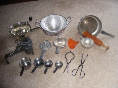 Vintage Lot of Canning Supplies Foley Food Mill & More